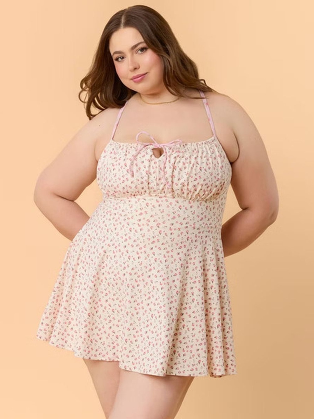 Blogilates Floral Spaghetti-Strap Sundress sz3XL